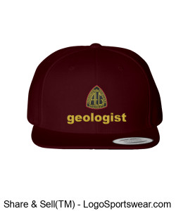 Mens (embroidered) logo cap with geologist text Design Zoom