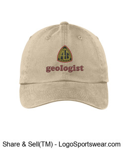 Ladies (embroidered) logo hat with geologist text Design Zoom