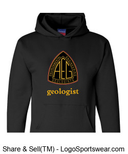 Mens hooded sweatshirt (screen-printed) with geologist text Design Zoom