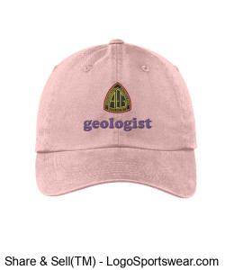 Ladies (embroidered) logo cap with geologist text Design Zoom